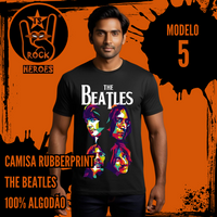 Coleção The Beatles 6 Camisas Rubberprint Full Sreen de Algodão com Estampa em Alta Definição Adulto