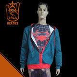 Kit Casaco e Camisa Homem Aranha no Aranhaverso Miles Morales Adulto Manga Longa