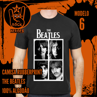 Coleção The Beatles 6 Camisas Rubberprint Full Sreen de Algodão com Estampa em Alta Definição Adulto