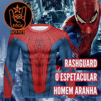 Camisa Compressão Homem Aranha Superior Manga Longa Rashguard Elastano  (Asian XL (M Brasil)) : : Moda