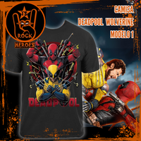 Coleção Deadpool & Wolverine 5 Camisas Rubberprint de Algodão com Estampa em Alta Definição