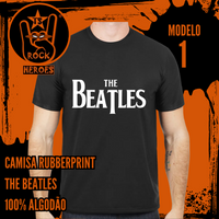 Camisa The Beatles Rubberprint Single 100% Algodão com Estampa em Alta Definição Adulto