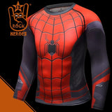 Camisa de Compressão Homem Aranha Longe de Casa Rashguard Elastano Manga Longa