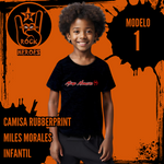 Coleção Rubberprint Miles Morales Simple 2 Camisas Infantis Algodão Estampa em Alta Definição