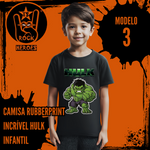 Coleção Rubberprint Hulk Infantil 100% Algodão Estampa Full Screen DTF Alta Definição