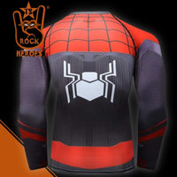 Camisa de Compressão Homem Aranha Longe de Casa Rashguard Elastano Manga Longa