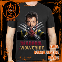 Coleção Deadpool & Wolverine 5 Camisas Rubberprint de Algodão com Estampa em Alta Definição