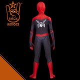 Fantasia Homem Aranha Longe de Casa Cosplay Infantil Bodysuit Elastano com Visor 3D