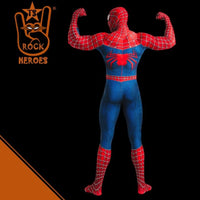 Fantasia Homem Aranha Clássico HQ Cosplay Adulto Com Visor 3D Espelhado