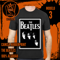 Coleção The Beatles 6 Camisas Rubberprint Full Sreen de Algodão com Estampa em Alta Definição Adulto