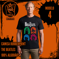 Coleção The Beatles 6 Camisas Rubberprint Full Sreen de Algodão com Estampa em Alta Definição Adulto