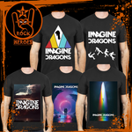 Kit Rubberprint Imagine Dragons 5 Camisas Adulto 100% Algodão Estampa Full Screen em Alta Definição Adulto