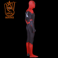 Cosplay Homem Aranha Longe de Casa Modelo Slim com Visor Espelhado Adulto Bodysuit