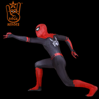 Cosplay Homem Aranha Longe de Casa Modelo Slim com Visor Espelhado Adulto Bodysuit