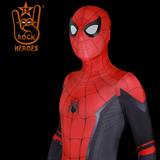 Cosplay Homem Aranha Longe de Casa Modelo Slim com Visor Espelhado Adulto Bodysuit