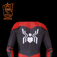 Cosplay Homem Aranha Longe de Casa Modelo Slim com Visor Espelhado Adulto Bodysuit