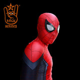 Cosplay Homem Aranha Longe de Casa Modelo Slim com Visor Espelhado Adulto Bodysuit