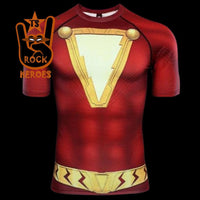 Camisa de Compressão Shazam Rashguard Elastano Manga Curta