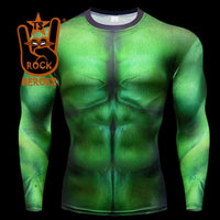 Camisa de Compressão Hulk Rashguard Elastano Manga Longa