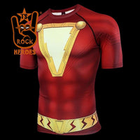 Camisa de Compressão Shazam Rashguard Elastano Manga Curta