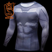 Camisa de Compressão Batman VS Superman Rashguard Elastano Manga Longa