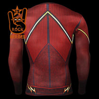 Camisa de Compressão The Flash Manga Longa Rashguard Elastano