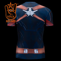 Camisa de Compressão Capitão América Vingadores Ultimato Gym Gala