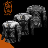 Camisa de Compressão Cavaleiro da Lua Manga Longa Rashguard Elastano