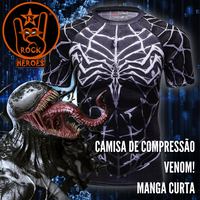 Camisa de Compressão Venom Rashguard Elastano Manga Curta