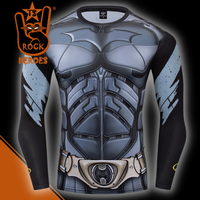 Camisa de Compressão Batman Cavaleiro das Trevas Manga Longa