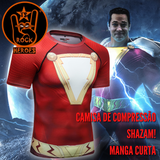 Camisa de Compressão Shazam Rashguard Elastano Manga Curta