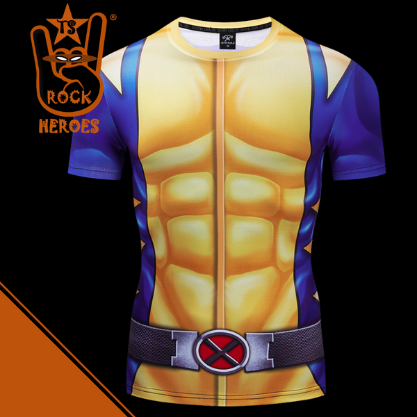 Camisa de Compressão Wolverine Rashguard Elastano Manga Curta