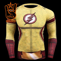 Camisa de Compressão Kid Flash Rashguard Elastano Manga Longa