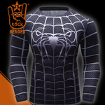 Camisa de Compressão Homem Aranha Simbionte Rashguard Elastano Manga Longa