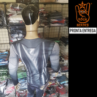 Camisa de Compressão Batman VS Superman Rashguard Elastano Manga Longa