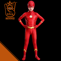 Fantasia Flash Cosplay Infantil Bodysuit Elastano