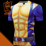 Camisa de Compressão Wolverine Rashguard Elastano Manga Curta