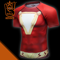 Camisa de Compressão Shazam Rashguard Elastano Manga Curta