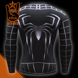 Camisa de Compressão Homem Aranha Simbionte Rashguard Elastano Manga Longa