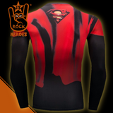 Camisa de Compressão Evil Superman Black Manga Longa Rashguard Elastano