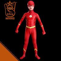 Fantasia Flash Cosplay Infantil Bodysuit Elastano