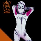 Fantasia Venon Spider Gwen Deluxe Cosplay Infantil Anti-Gwenom Bodysuit Elastano