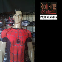 Camisa de Compressão Homem Aranha Longe de Casa Manga Curta