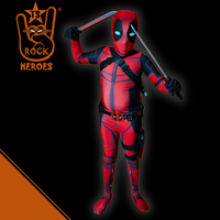 Cosplay DeadPool Infantil Bodysuit Elastano