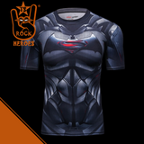 Camisa de Compressão Batman Vs Superman Rashguard Elastano Manga Curta