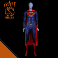 Fantasia Superman Cosplay Homem de Aço BodySuit Elastano Adulto