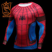 Camisa de Compressão Masculina Homem de Aranha de Volta ao Lar