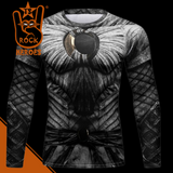 Camisa de Compressão Cavaleiro da Lua Manga Longa Rashguard Elastano