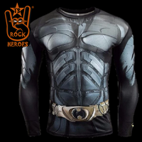 Camisa de Compressão Batman Cavaleiro das Trevas Manga Longa