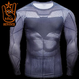 Camisa de Compressão Batman VS Superman Rashguard Elastano Manga Longa